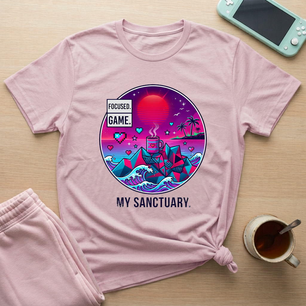 My Gaming Sanctuary T-Shirt - My Gaming Sanctuary_light_pink