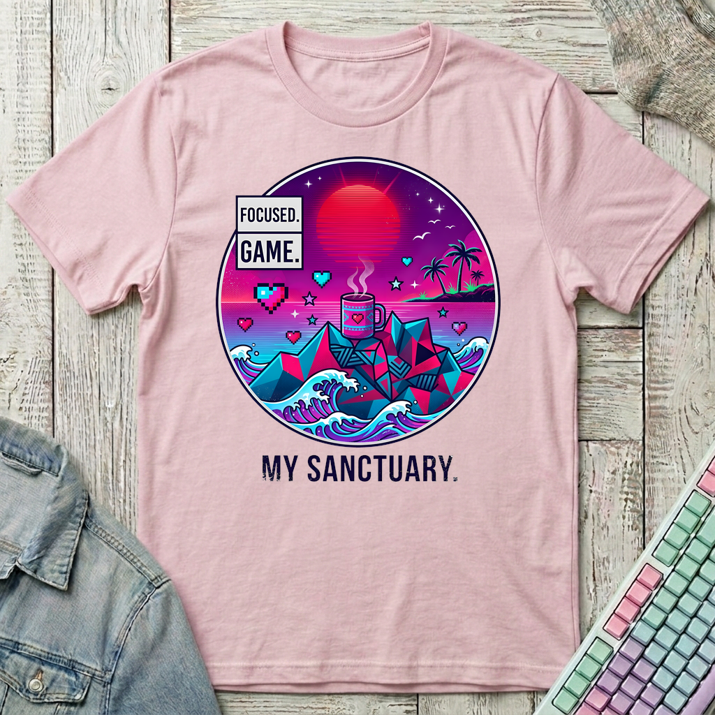My Gaming Sanctuary T-Shirt - My Gaming Sanctuary_light_pink