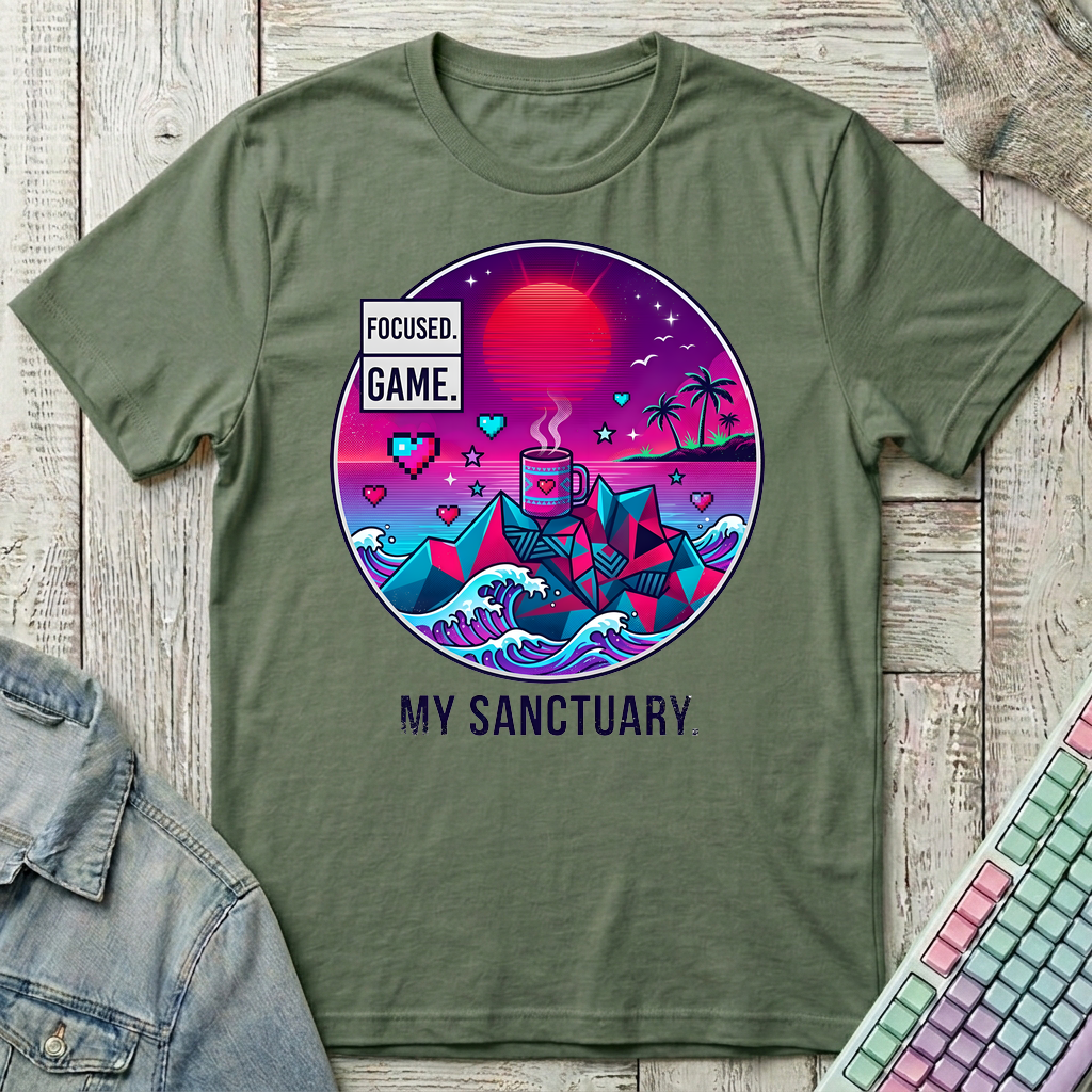 My Gaming Sanctuary T-Shirt - My Gaming Sanctuary_military_green