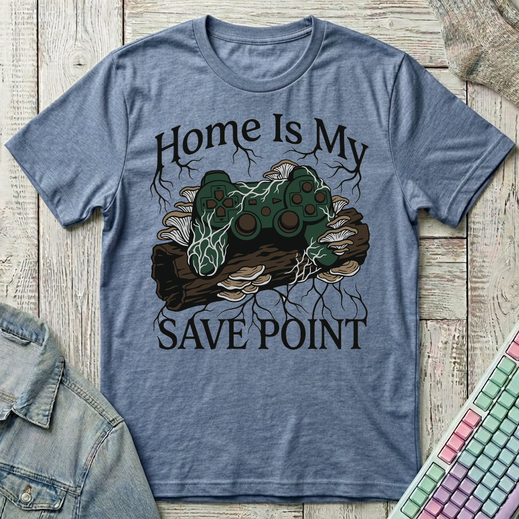 My Save Point T-Shirt - My Save Point_heather_indigo