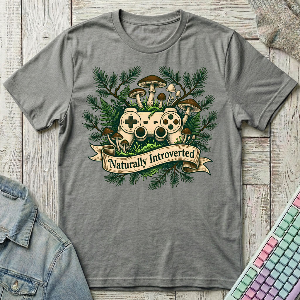Naturally Introverted – Forest Gamer T-Shirt - Naturally Introverted – Forest Gamer_graphite_heather