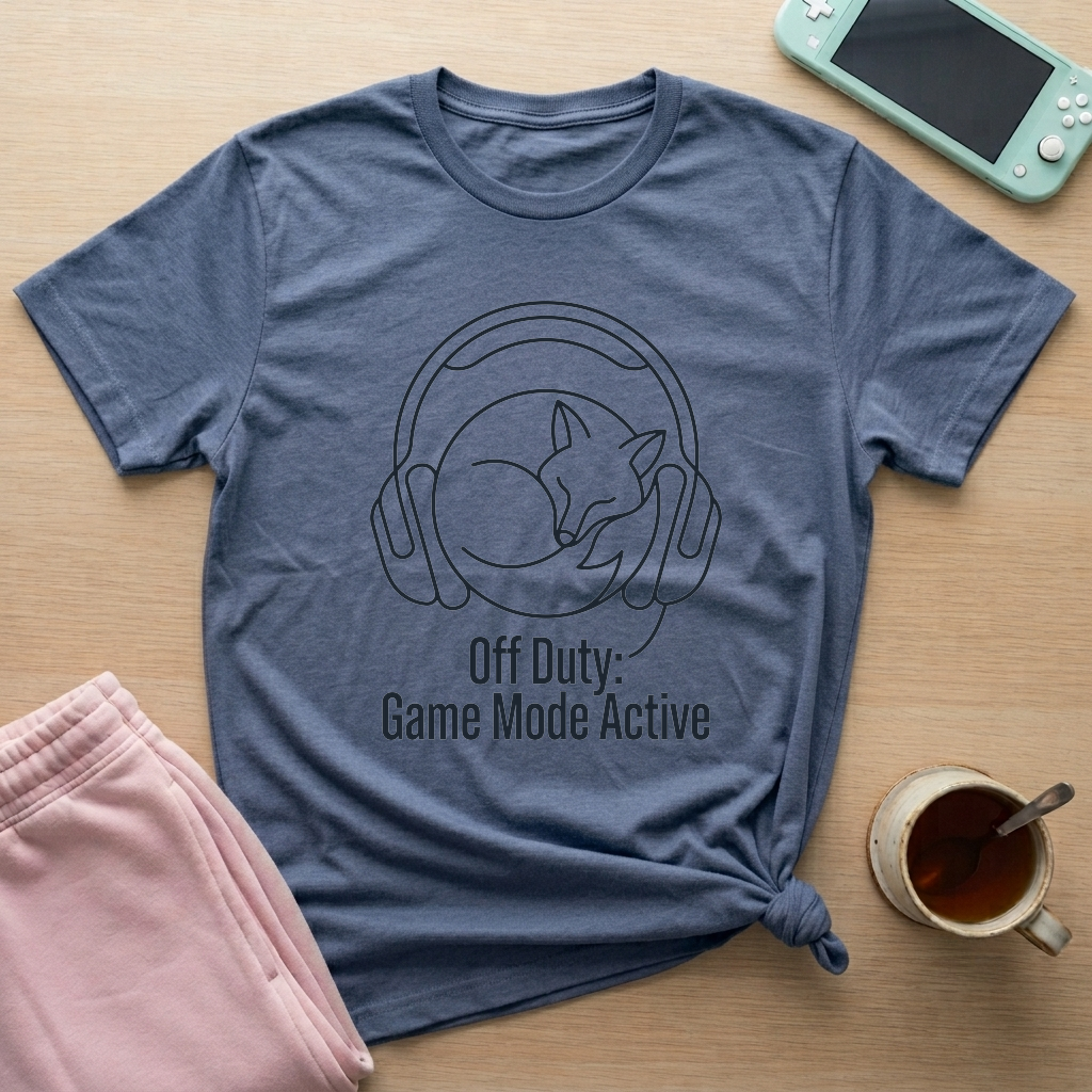 Off Duty Gamer T-Shirt - Off Duty Gamer_heather_indigo