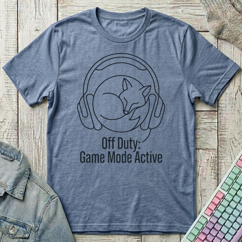 Off Duty Gamer T-Shirt - Off Duty Gamer_heather_indigo
