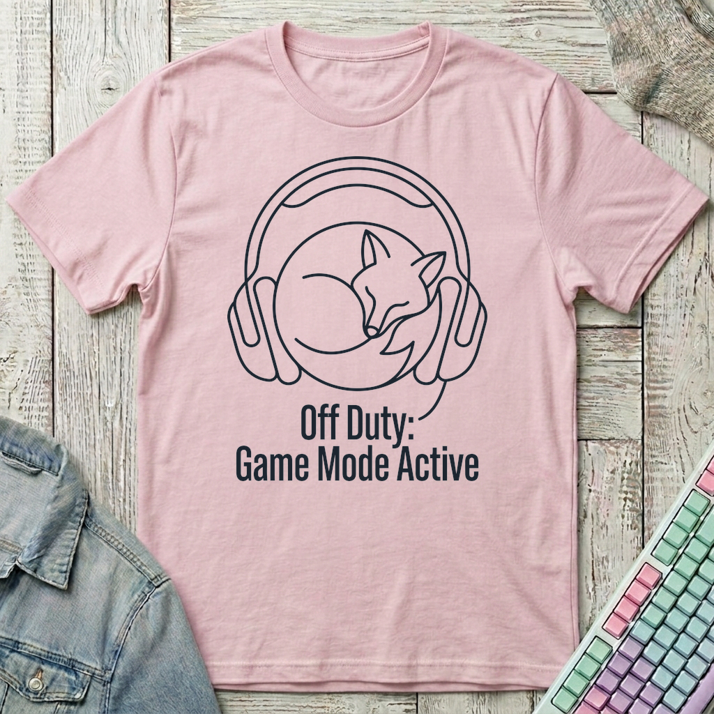 Off Duty Gamer T-Shirt - Off Duty Gamer_light_pink