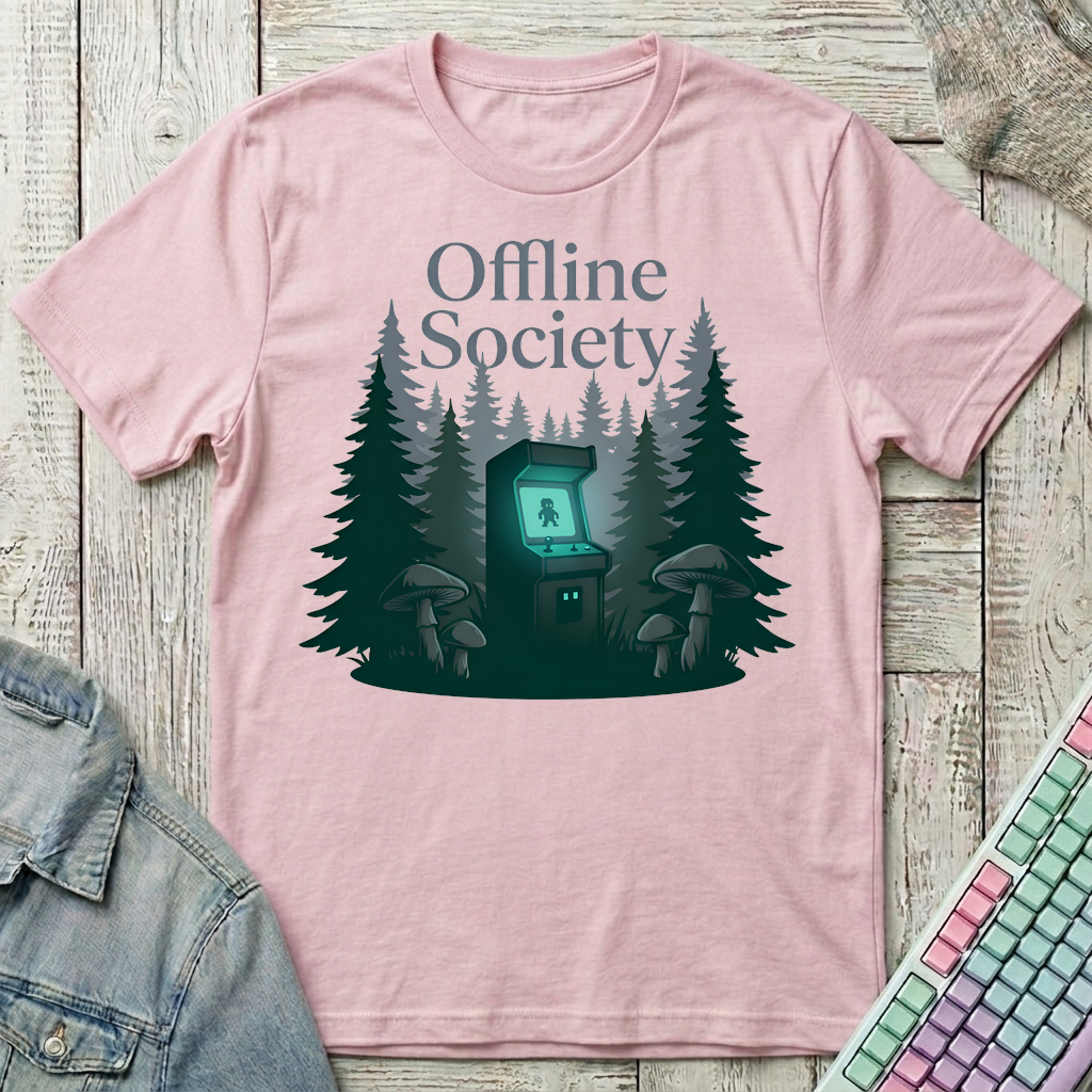Offline Arcade Club T-Shirt - Offline Arcade Club_light_pink