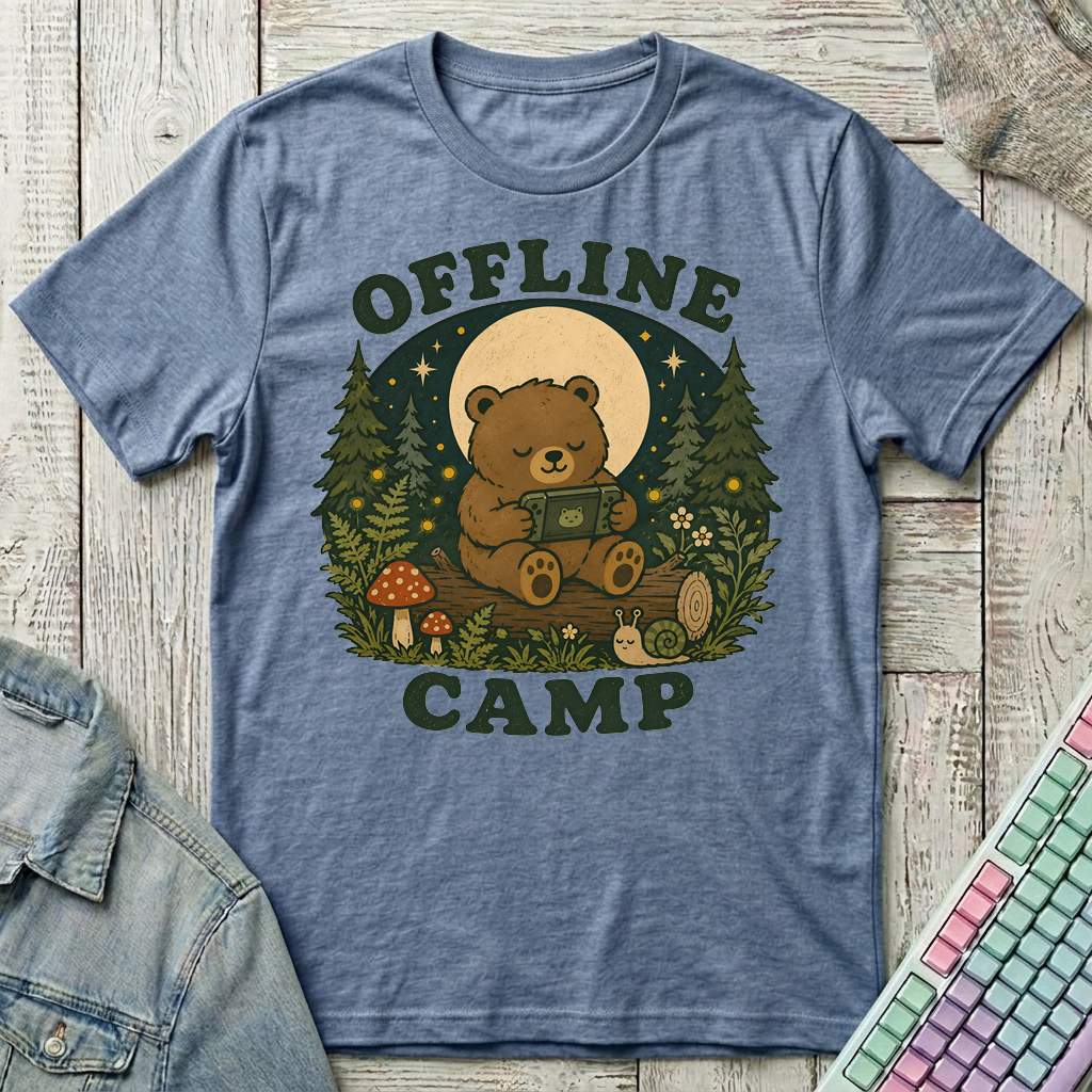 Offline Camp T-Shirt - Offline Camp_heather_indigo