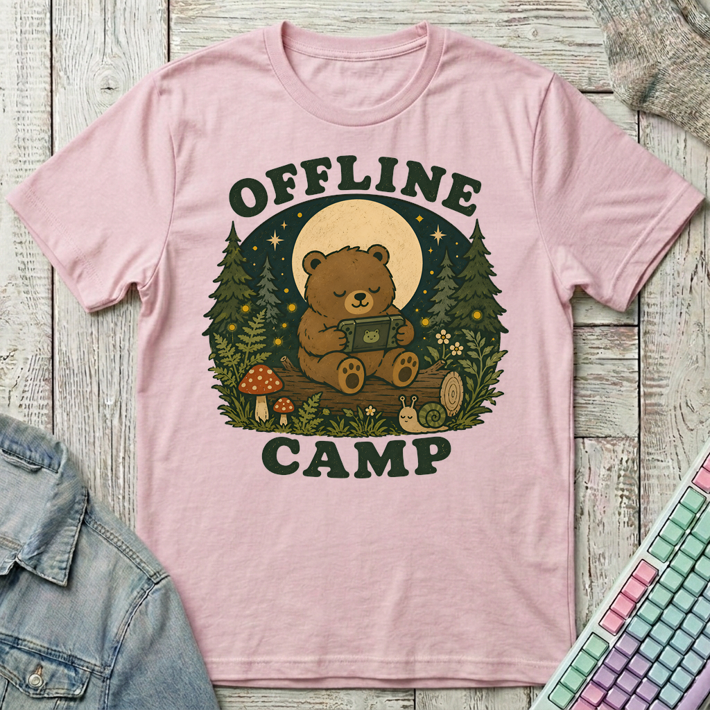 Offline Camp T-Shirt - Offline Camp_light_pink