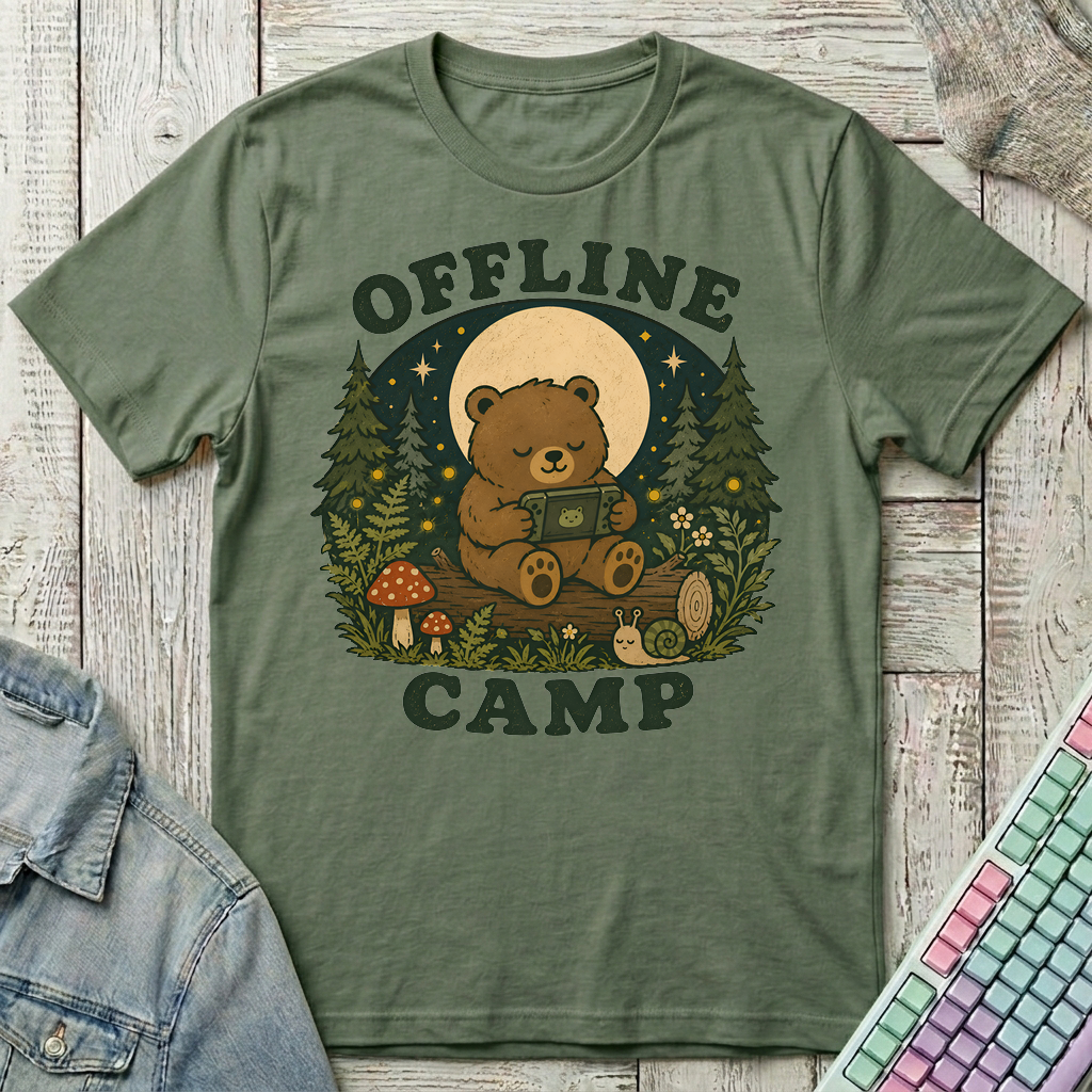 Offline Camp T-Shirt - Offline Camp_military_green