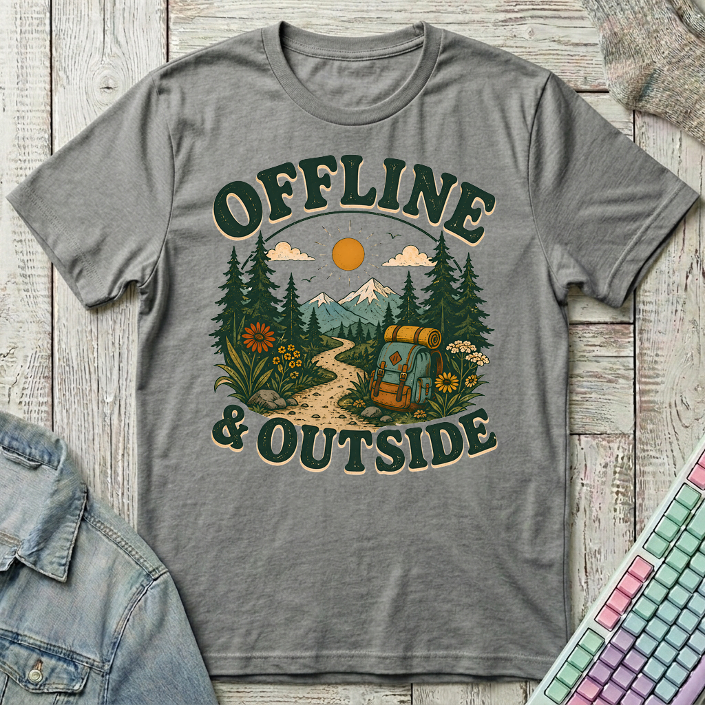 Offline & Outside T-Shirt - Offline & Outside_graphite_heather