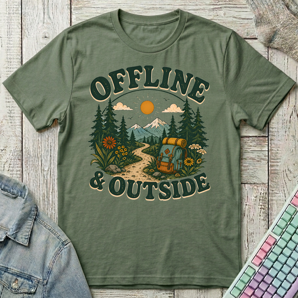 Offline & Outside T-Shirt - Offline & Outside_military_green