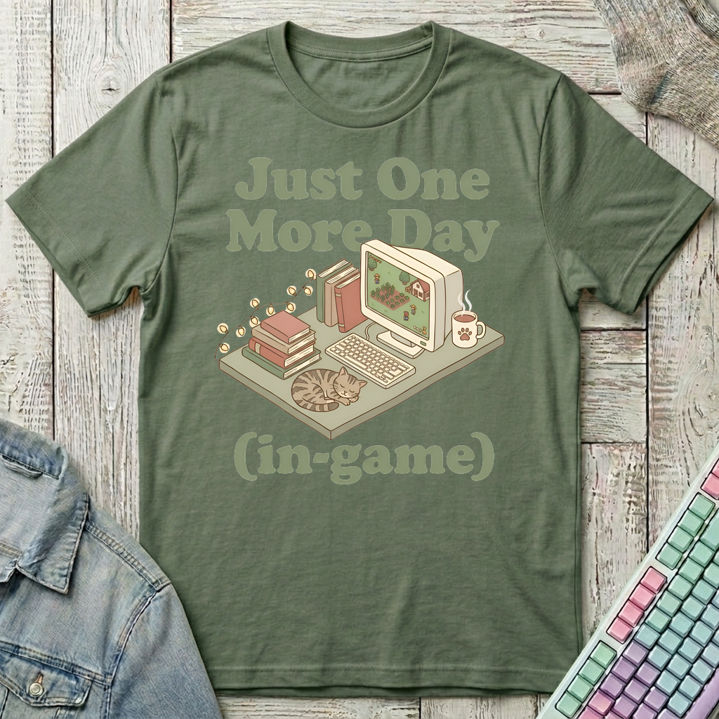 One More Day In-Game T-Shirt - One More Day In-Game_military_green
