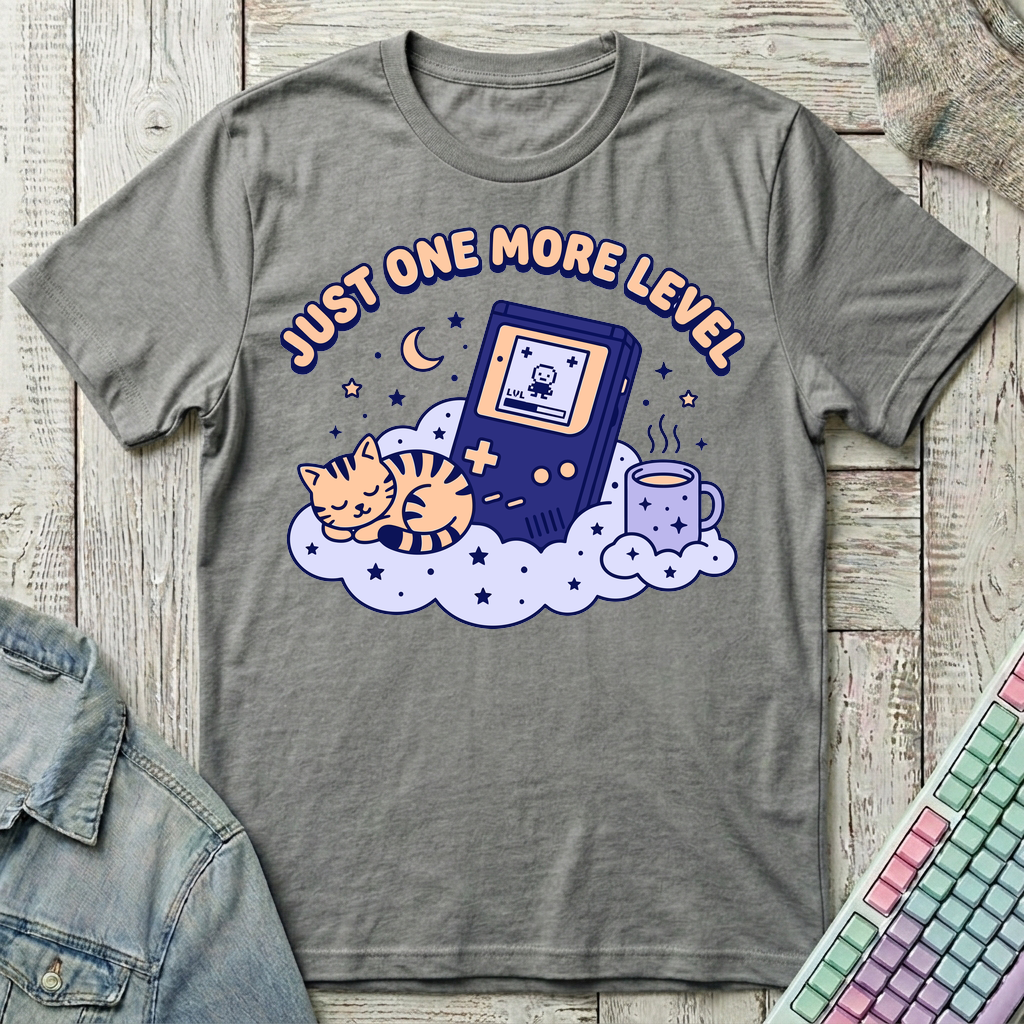One More Level Before Bed T-Shirt - One More Level Before Bed_graphite_heather