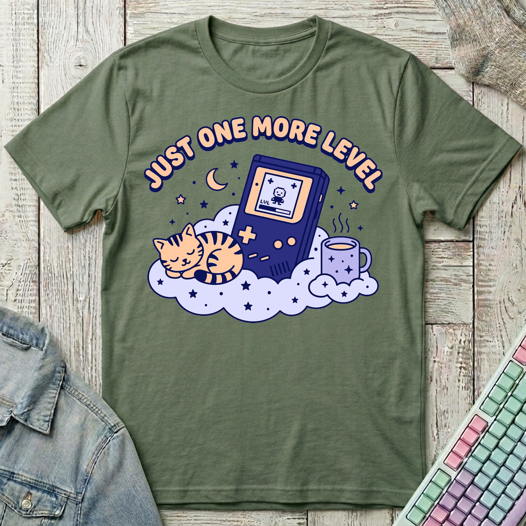 One More Level Before Bed T-Shirt - One More Level Before Bed_military_green