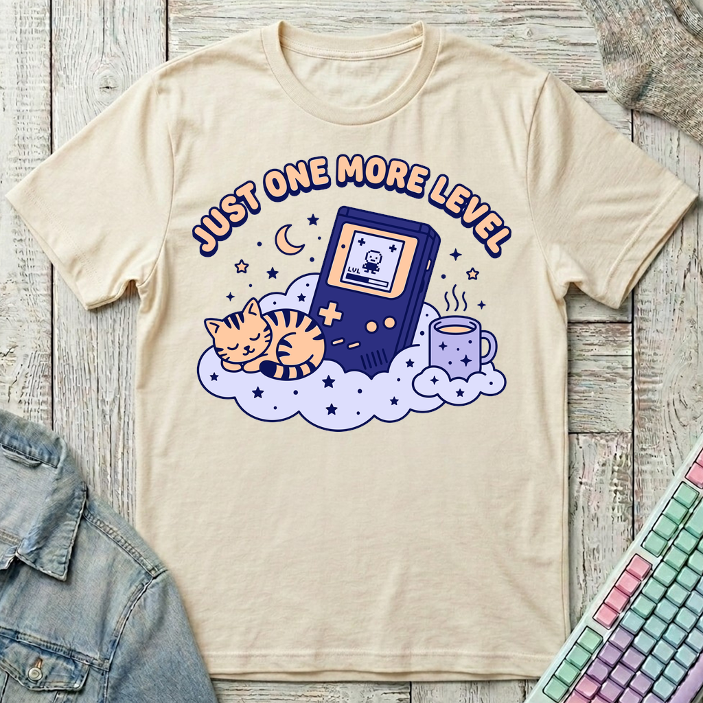 One More Level Before Bed T-Shirt - One More Level Before Bed_natural