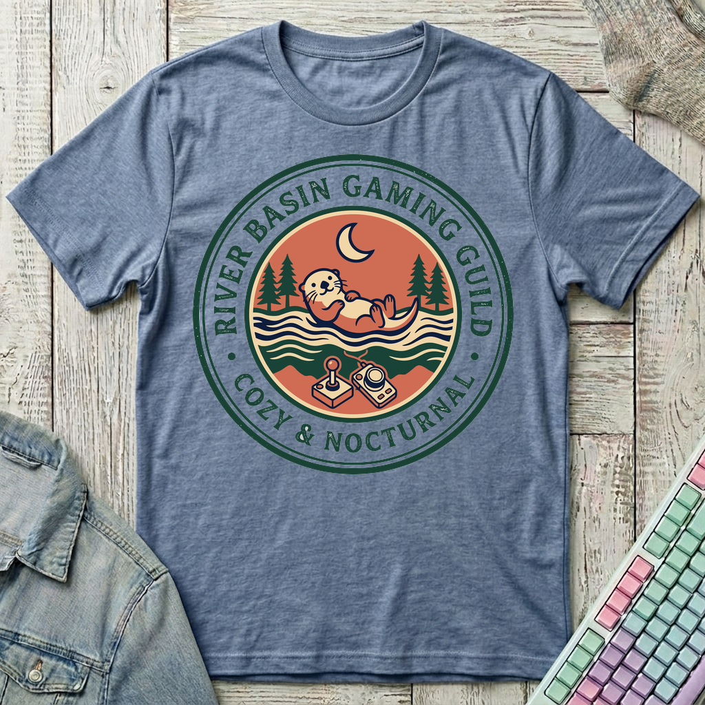 Otter Gamer Guild T-Shirt - Otter Gamer Guild_heather_indigo