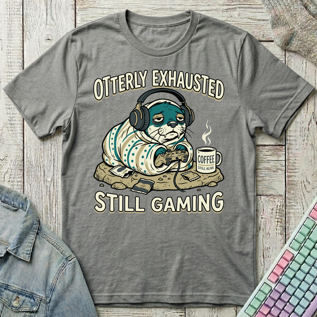 Otterly Exhausted T-Shirt - Otterly Exhausted_graphite_heather