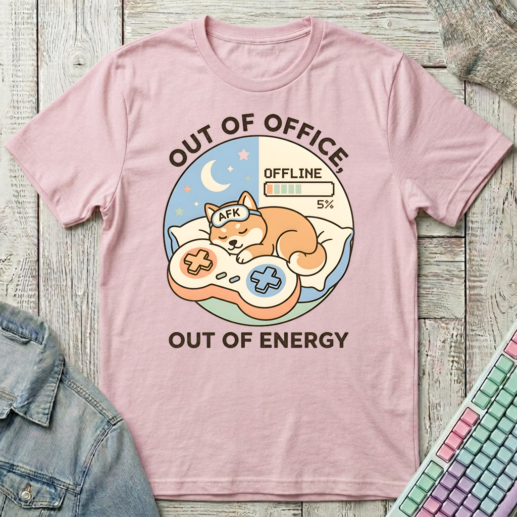Out Of Energy T-Shirt - Out Of Energy_light_pink