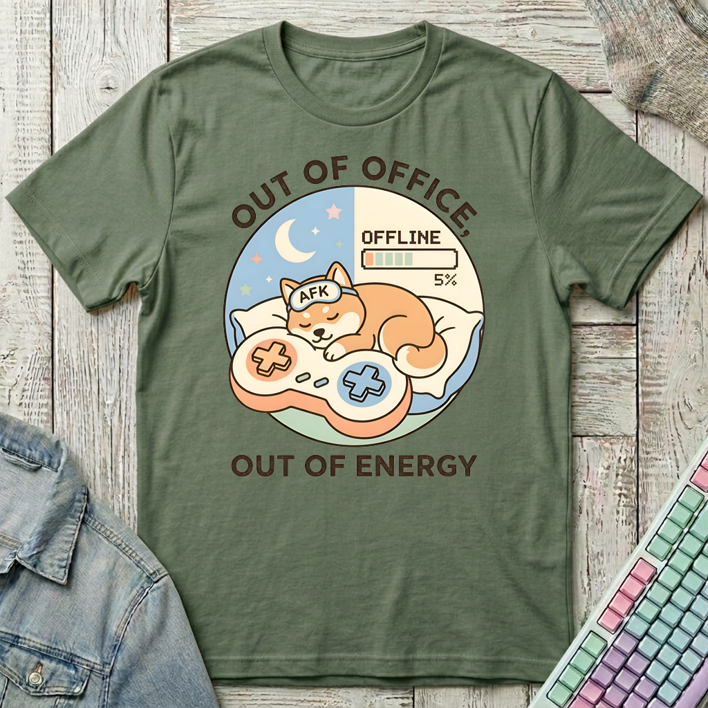 Out Of Energy T-Shirt - Out Of Energy_military_green