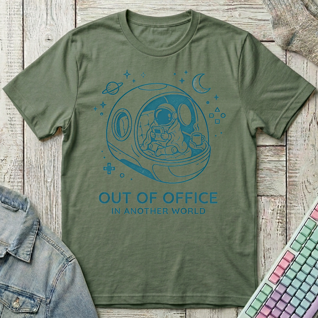 Out Of Office T-Shirt - Out Of Office_military_green