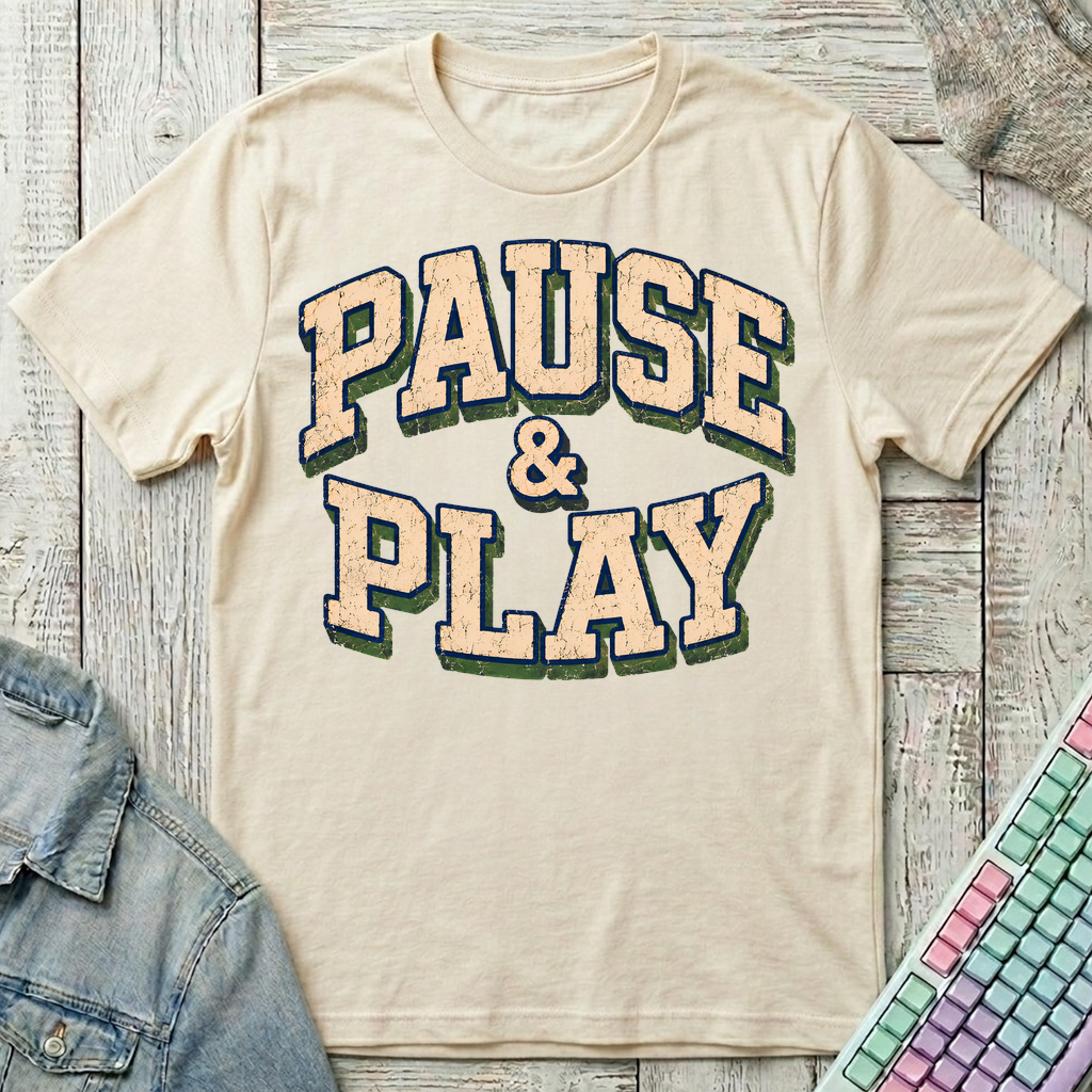 Pause & Play T-Shirt - Pause & Play_natural
