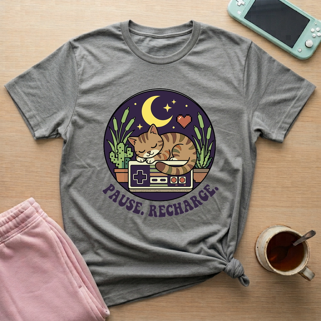 Pause & Recharge T-Shirt - Pause & Recharge_graphite_heather