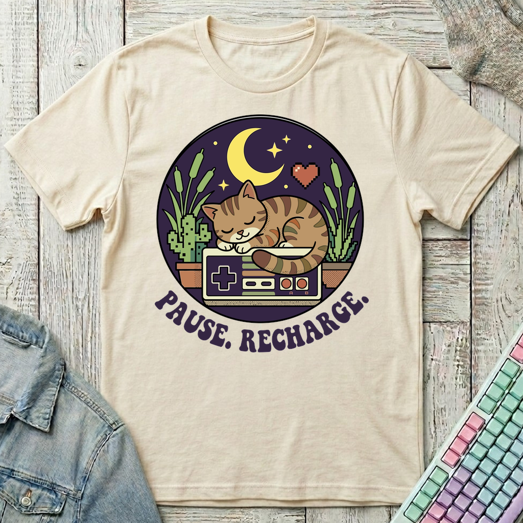 Pause & Recharge T-Shirt - Pause & Recharge_natural