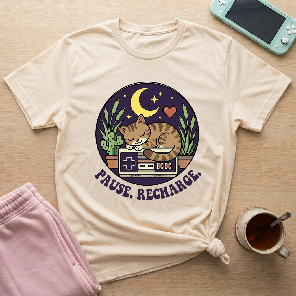 Pause & Recharge T-Shirt - Pause & Recharge_natural