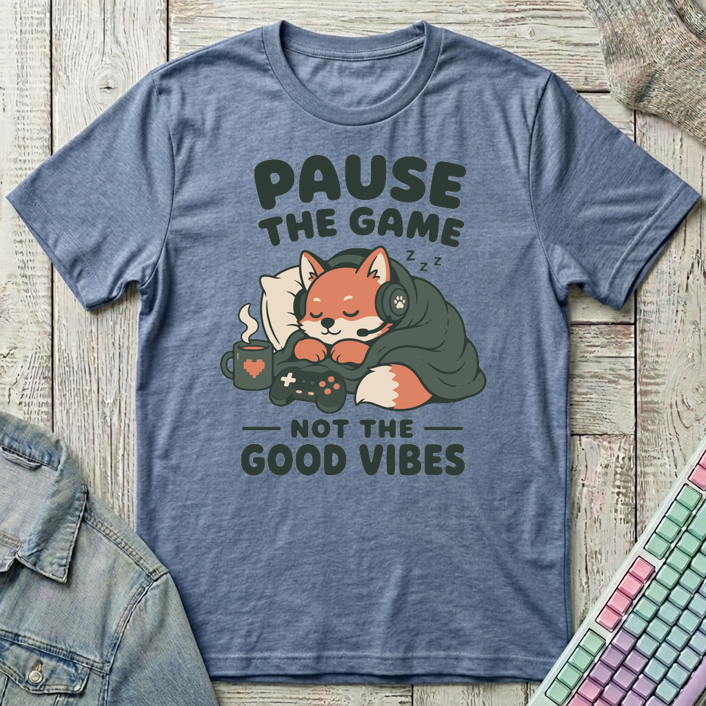 Pause The Game T-Shirt - Pause The Game_heather_indigo