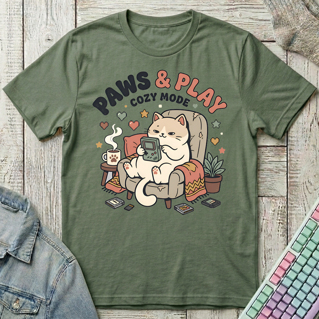 Paws & Play T-Shirt - Paws & Play_military_green
