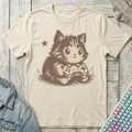 Paws on Controller T-Shirt - Paws on Controller_natural