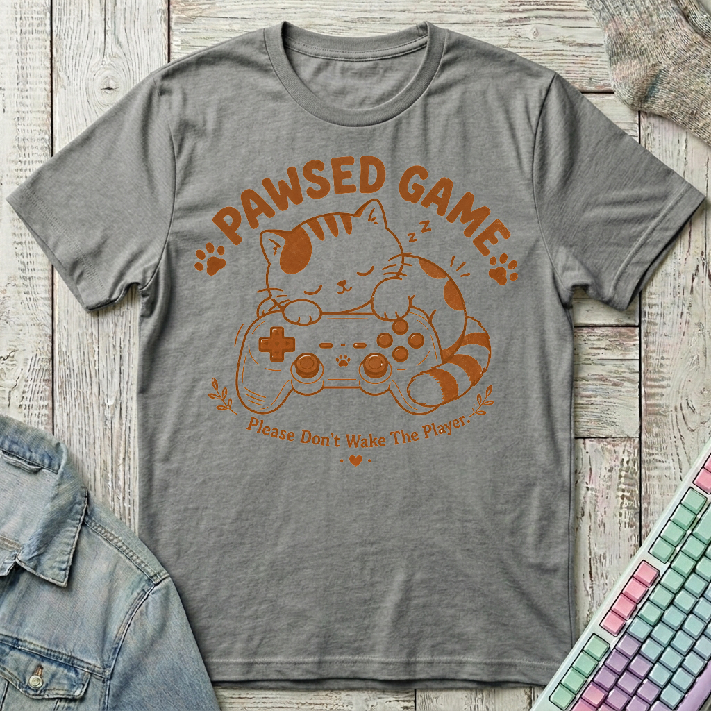 Pawsed Game T-Shirt - Pawsed Game_graphite_heather