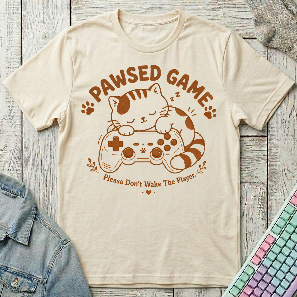 Pawsed Game T-Shirt - Pawsed Game_natural