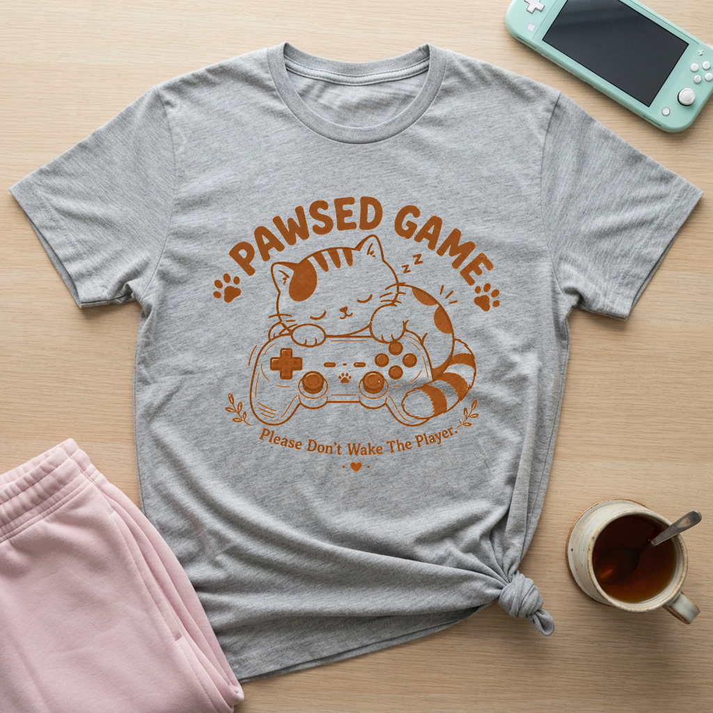 Pawsed Game T-Shirt - Pawsed Game_sport_grey