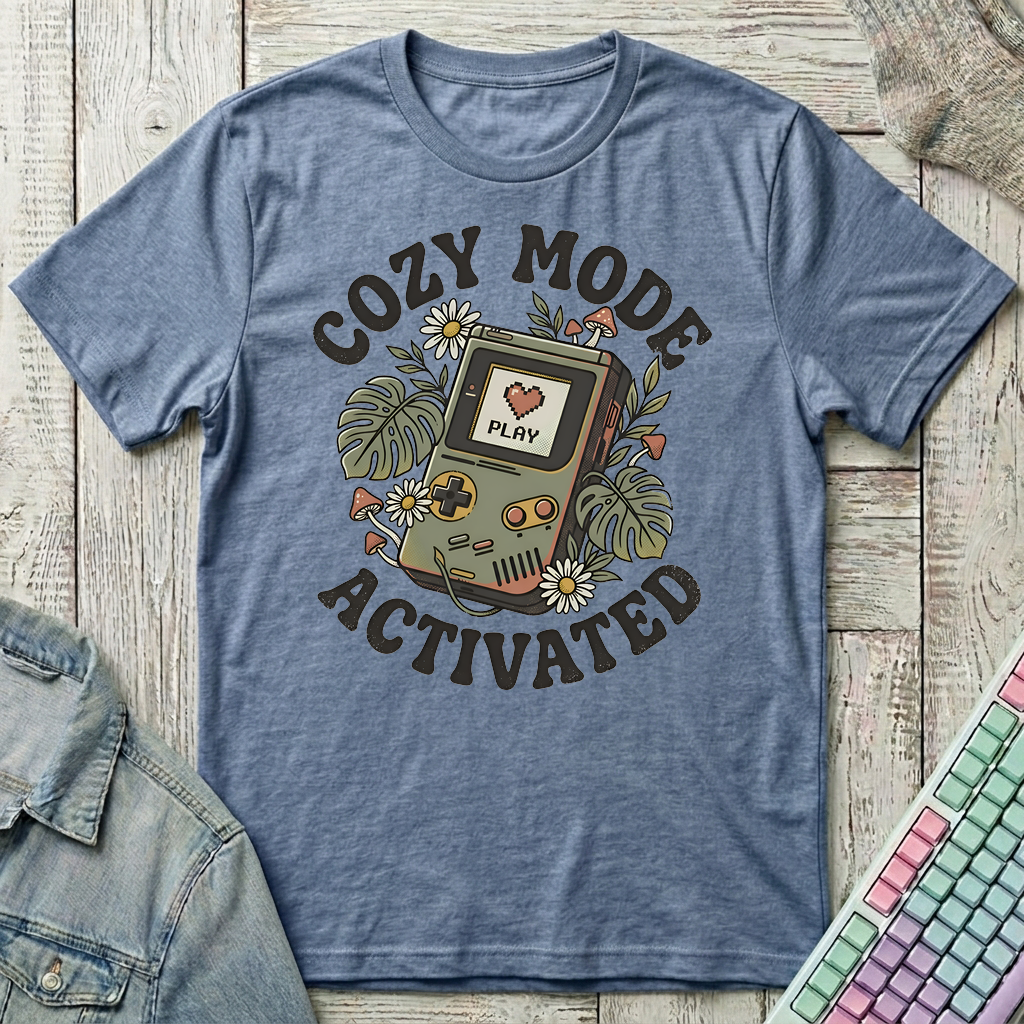 Pixel Garden T-Shirt - Pixel Garden_heather_indigo