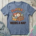 Player 1 Nap T-Shirt - Player 1 Nap_heather_indigo