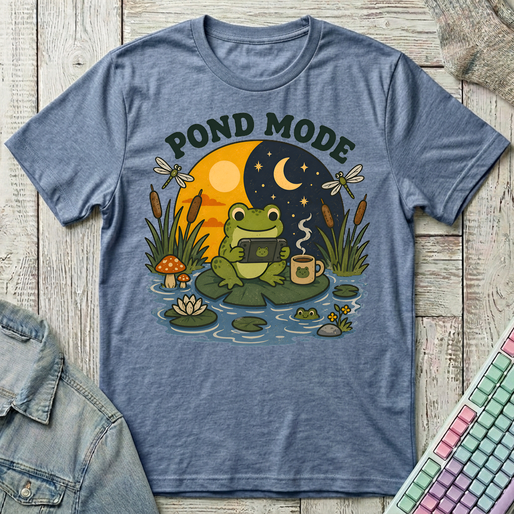 Pond Mode T-Shirt - Pond Mode_heather_indigo