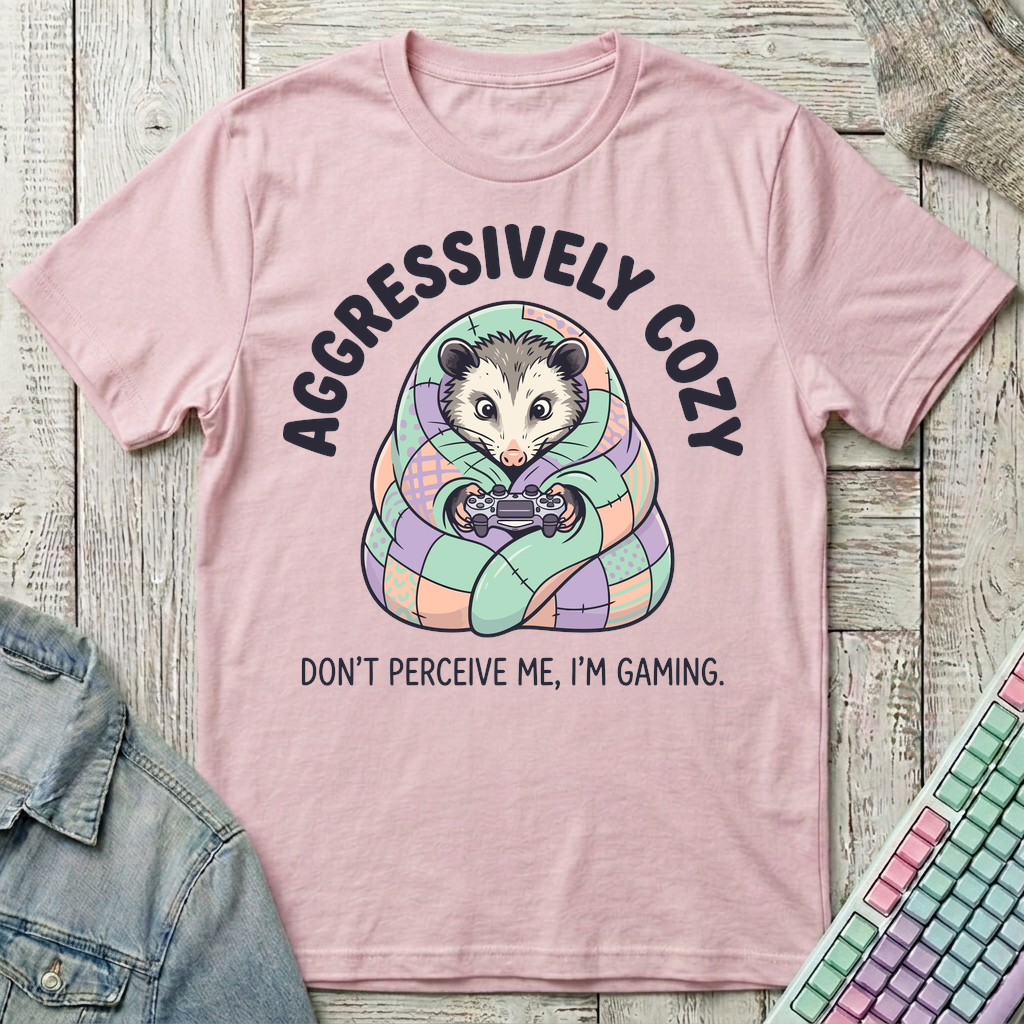 Possum Gaming Cocoon T-Shirt - Possum Gaming Cocoon_light_pink