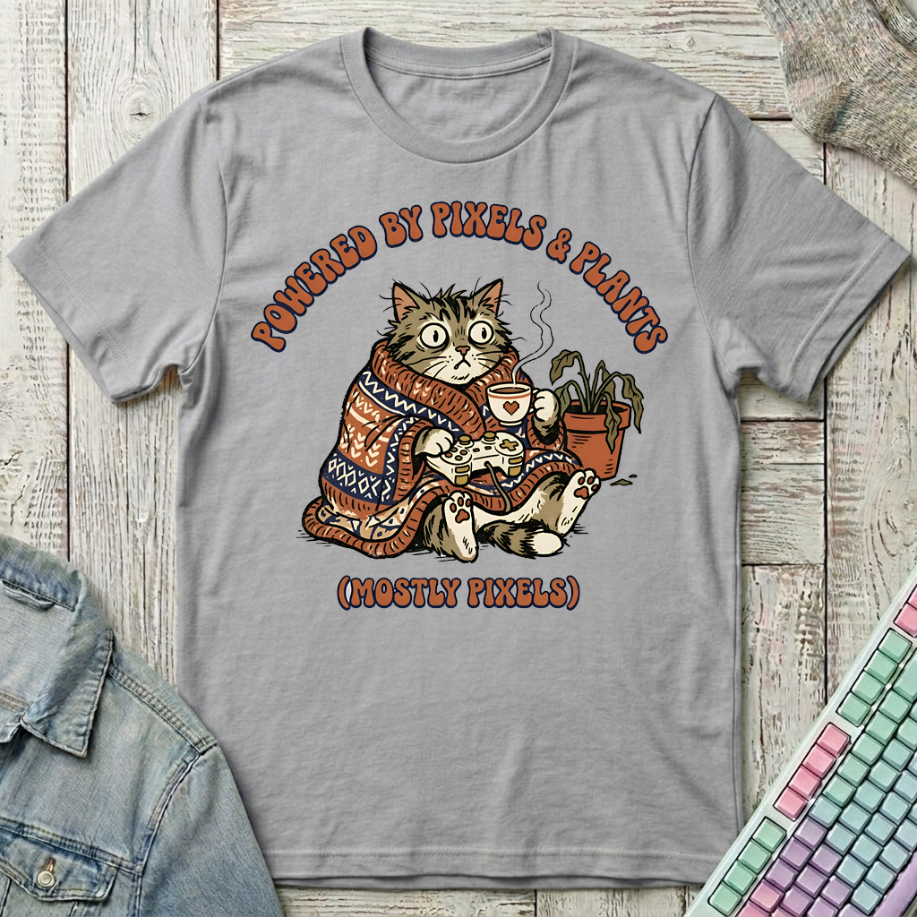 Powered by Pixels T-Shirt - Powered by Pixels_sport_grey