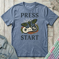 Press Start Butterfly T-Shirt - Press Start Butterfly_heather_indigo