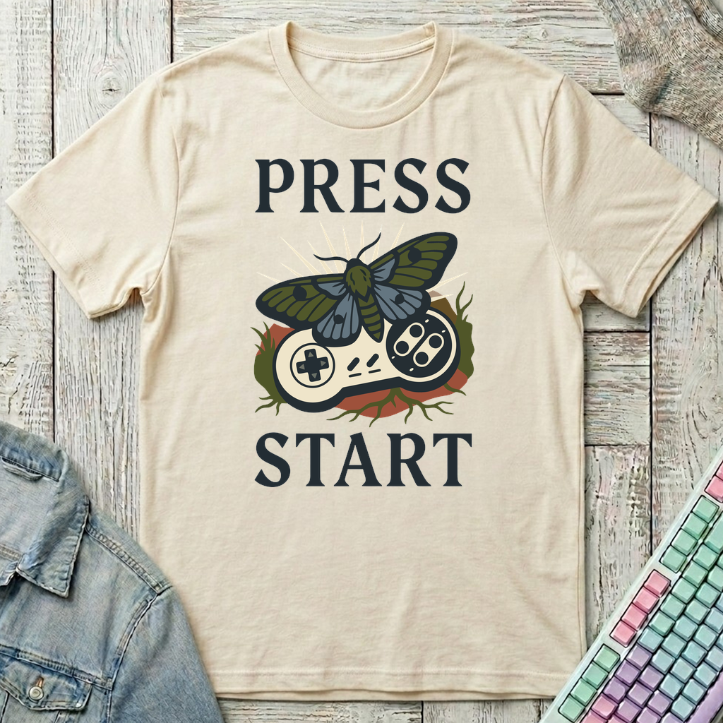 Press Start Butterfly T-Shirt - Press Start Butterfly_natural