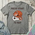 Press Start To Nap T-Shirt - Press Start To Nap_graphite_heather