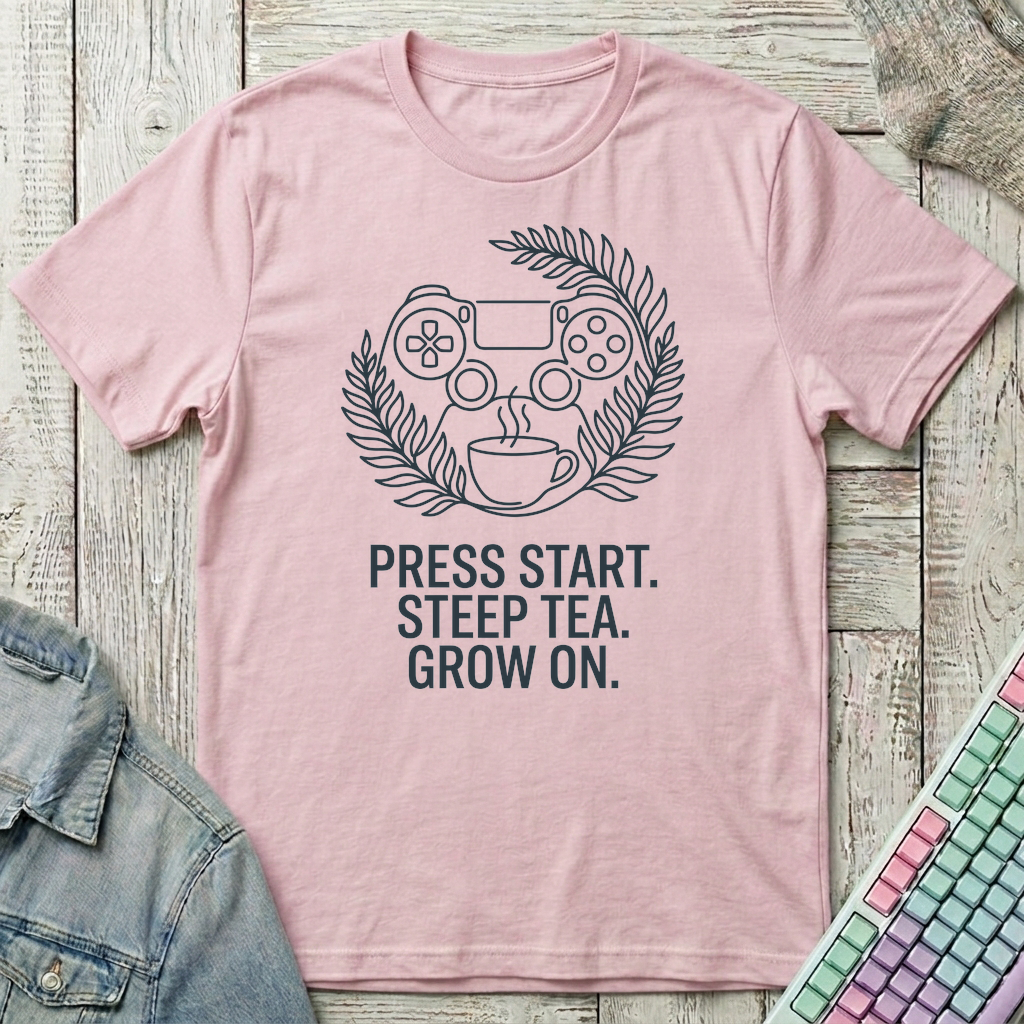 Press Start T-Shirt - Press Start_light_pink