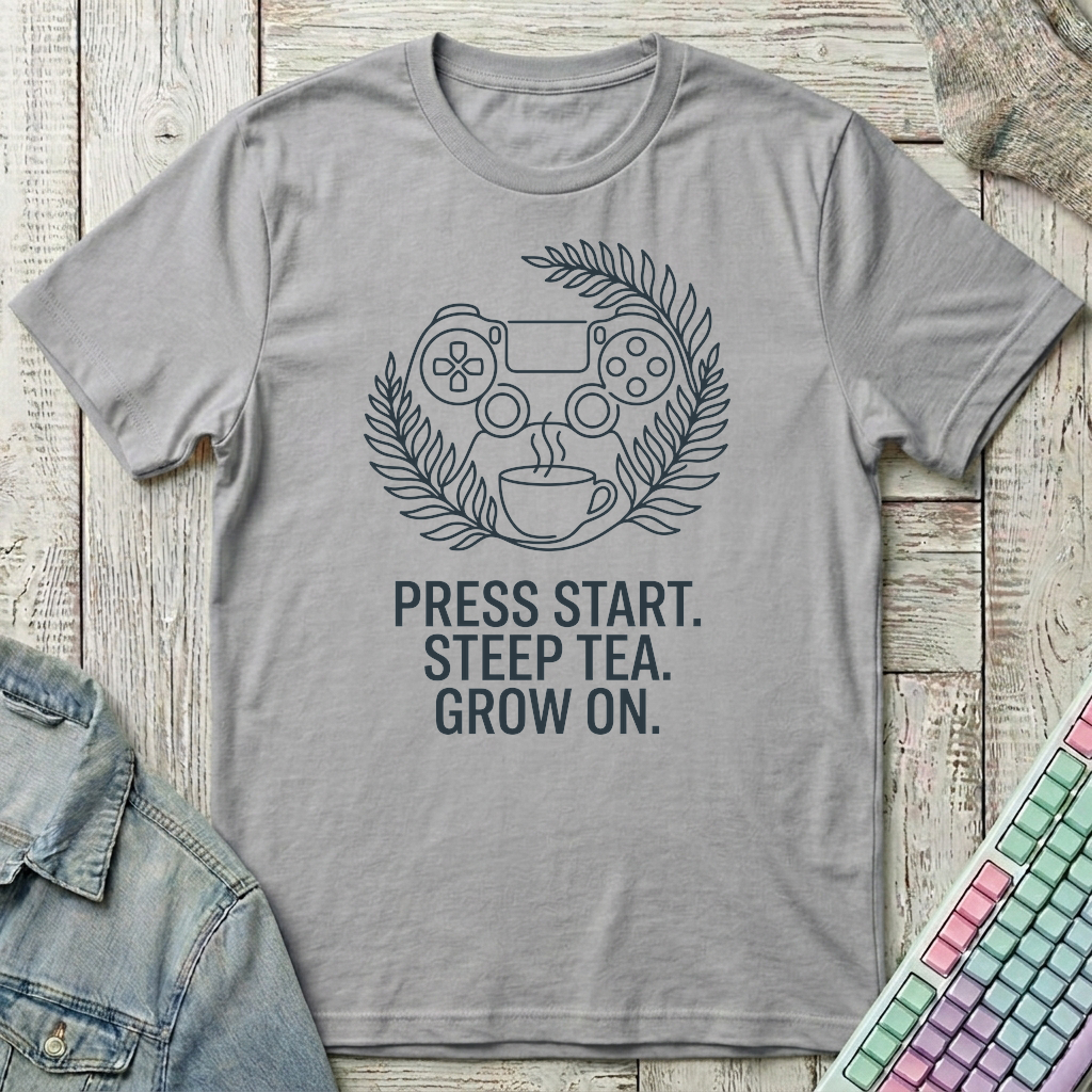 Press Start T-Shirt - Press Start_sport_grey