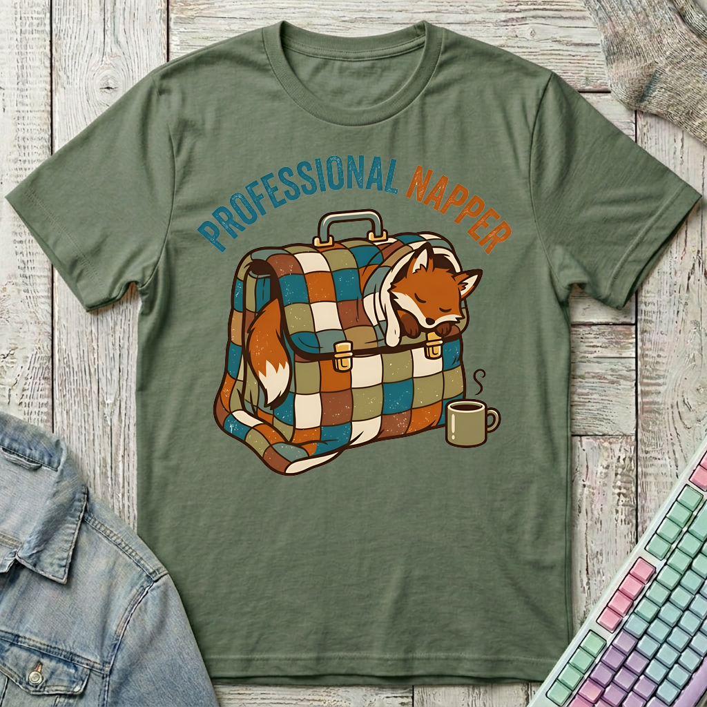 Professional Napper T-Shirt - Professional Napper_military_green
