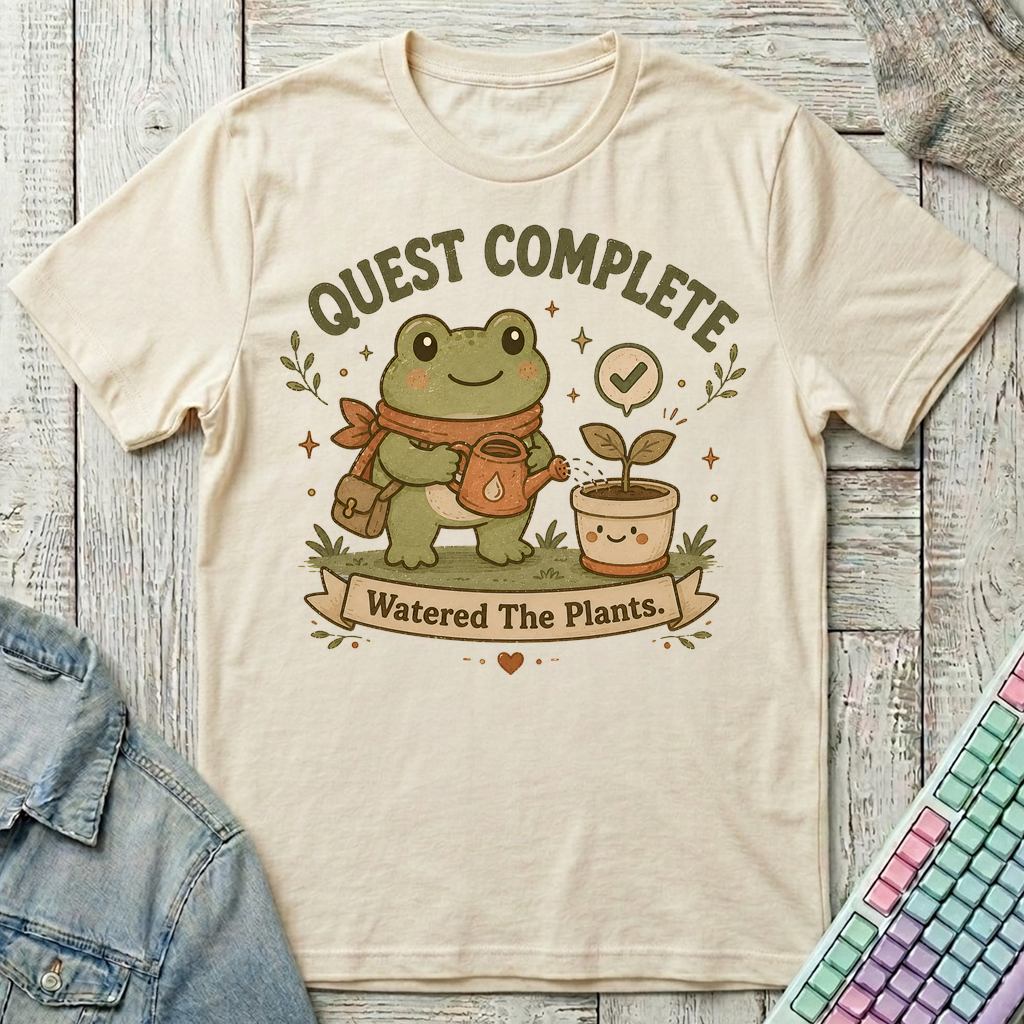 Quest Complete Frog T-Shirt - Quest Complete Frog_natural