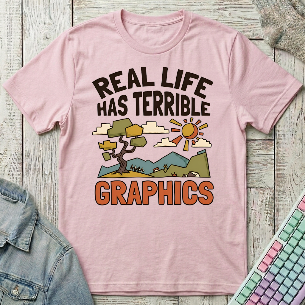 Real Life Graphics T-Shirt - Real Life Graphics_light_pink