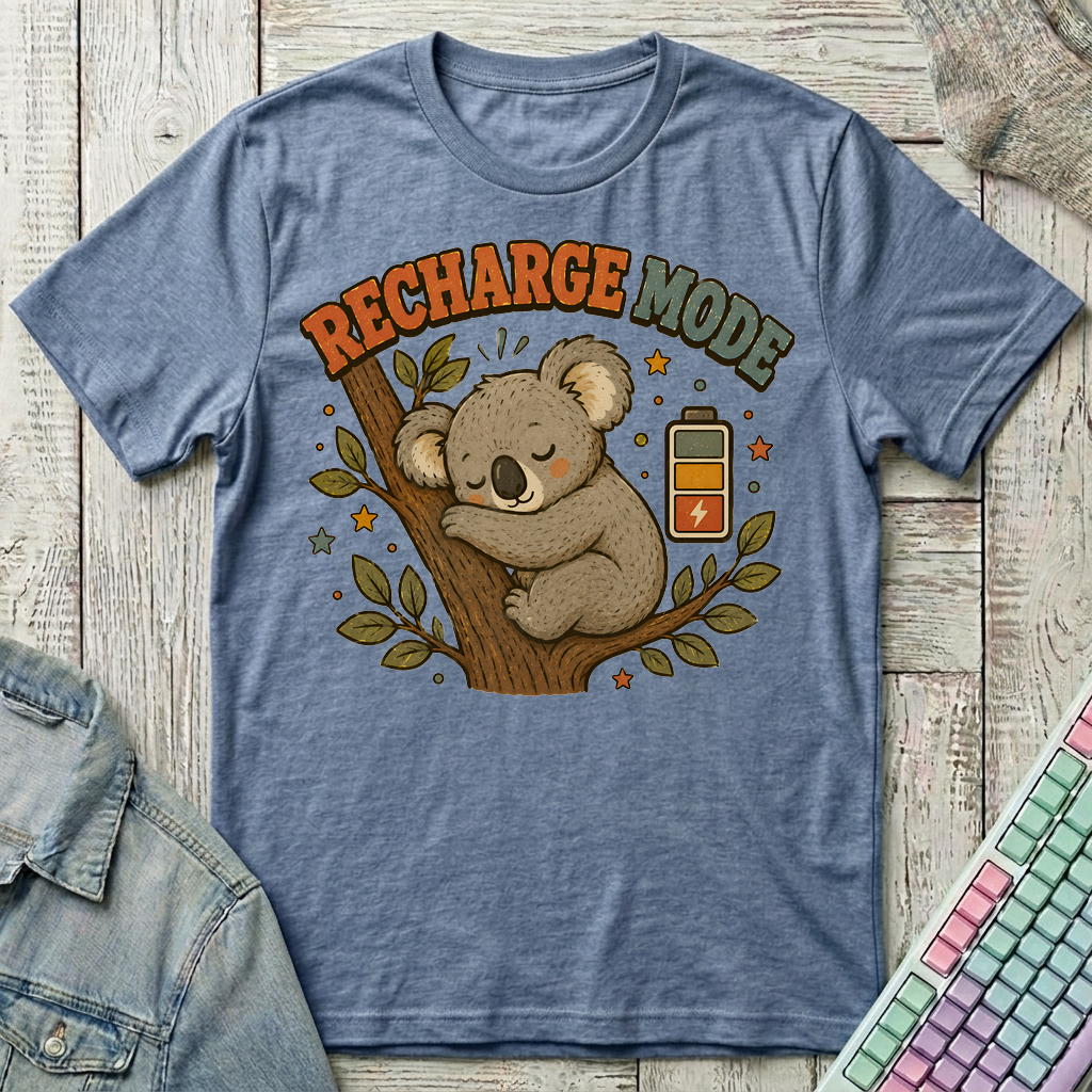 Recharge Mode T-Shirt - Recharge Mode_heather_indigo