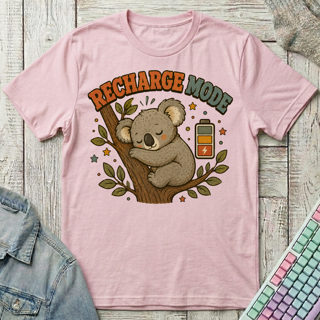 Recharge Mode T-Shirt - Recharge Mode_light_pink