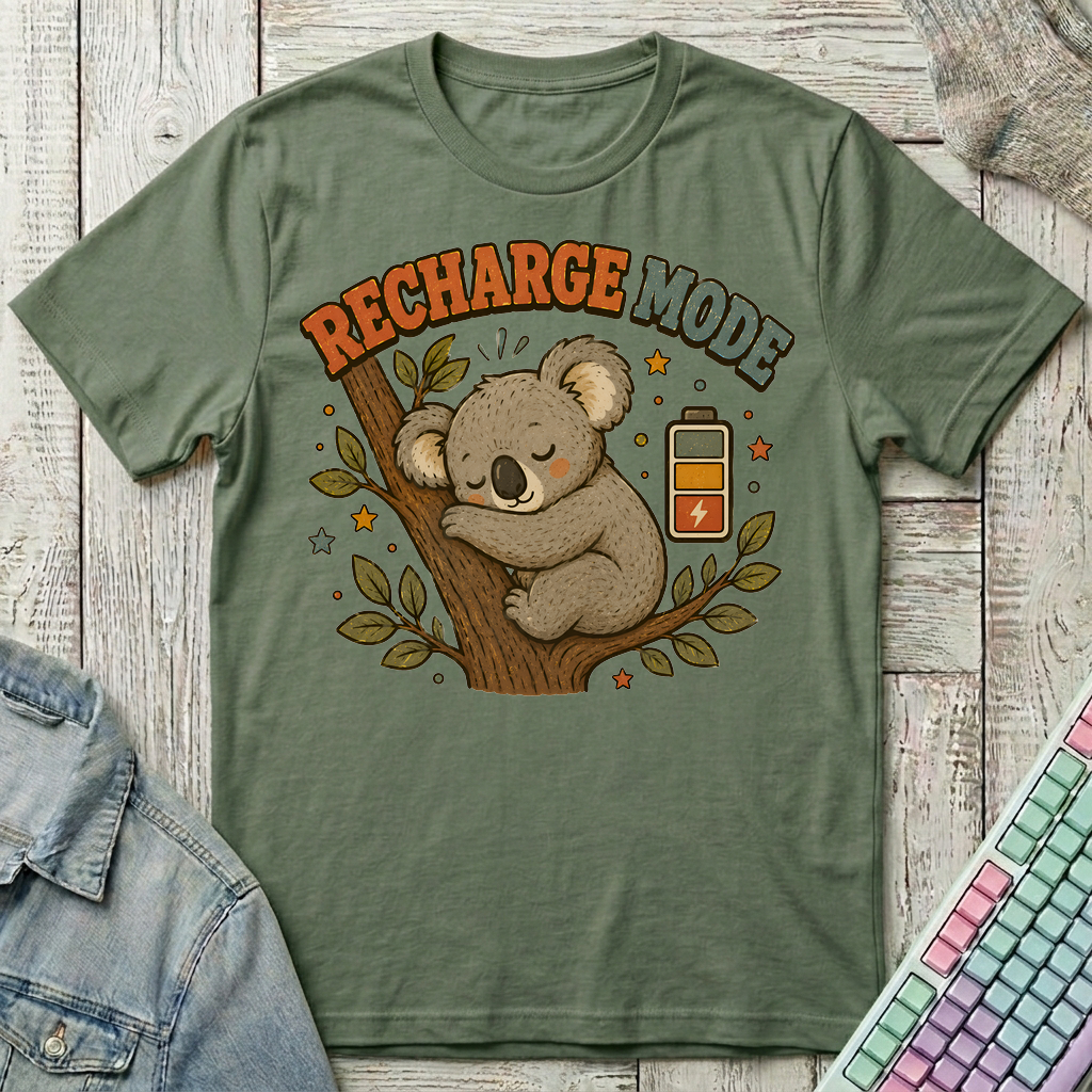 Recharge Mode T-Shirt - Recharge Mode_military_green