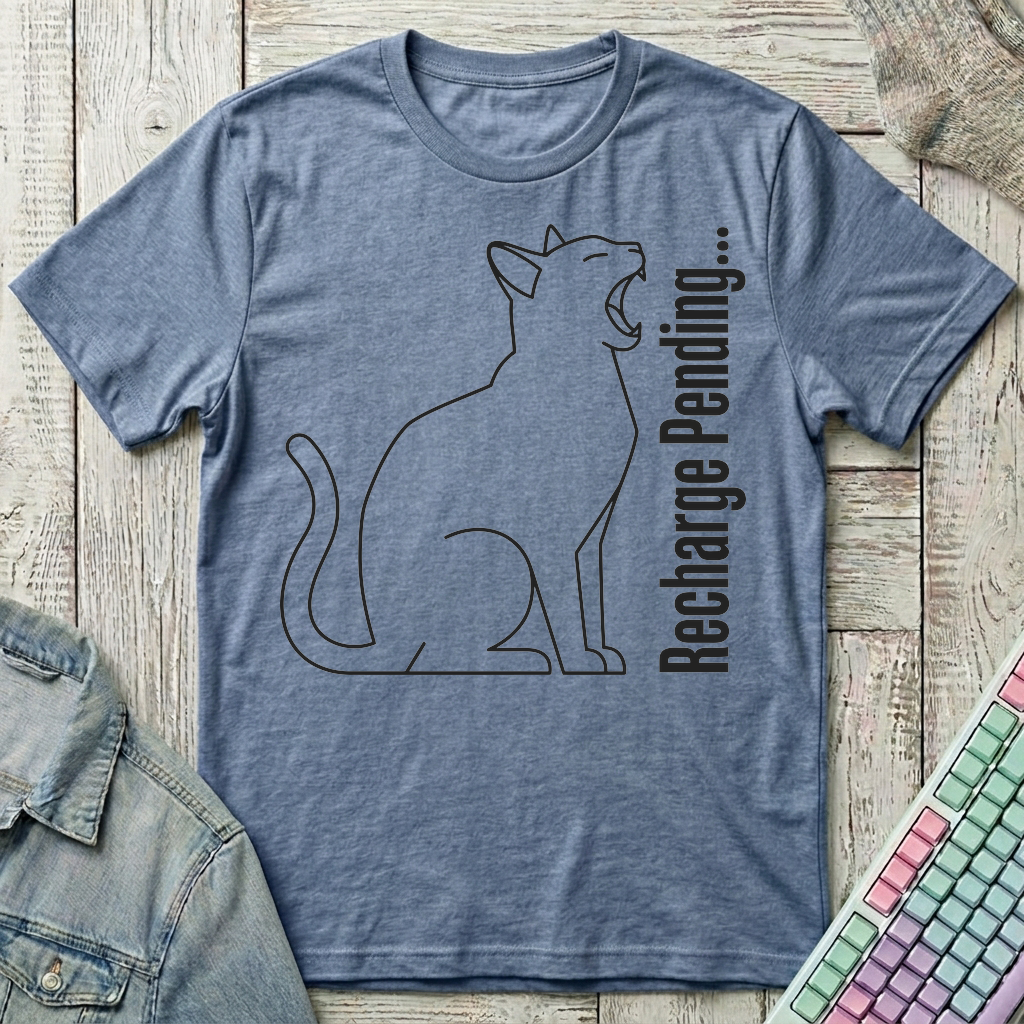 Recharge Pending T-Shirt - Recharge Pending_heather_indigo